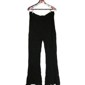 BCBGeneration Black Crochet Pants Flare Leg Womens L